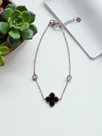 Bracelet réversible noir/blanc Théa