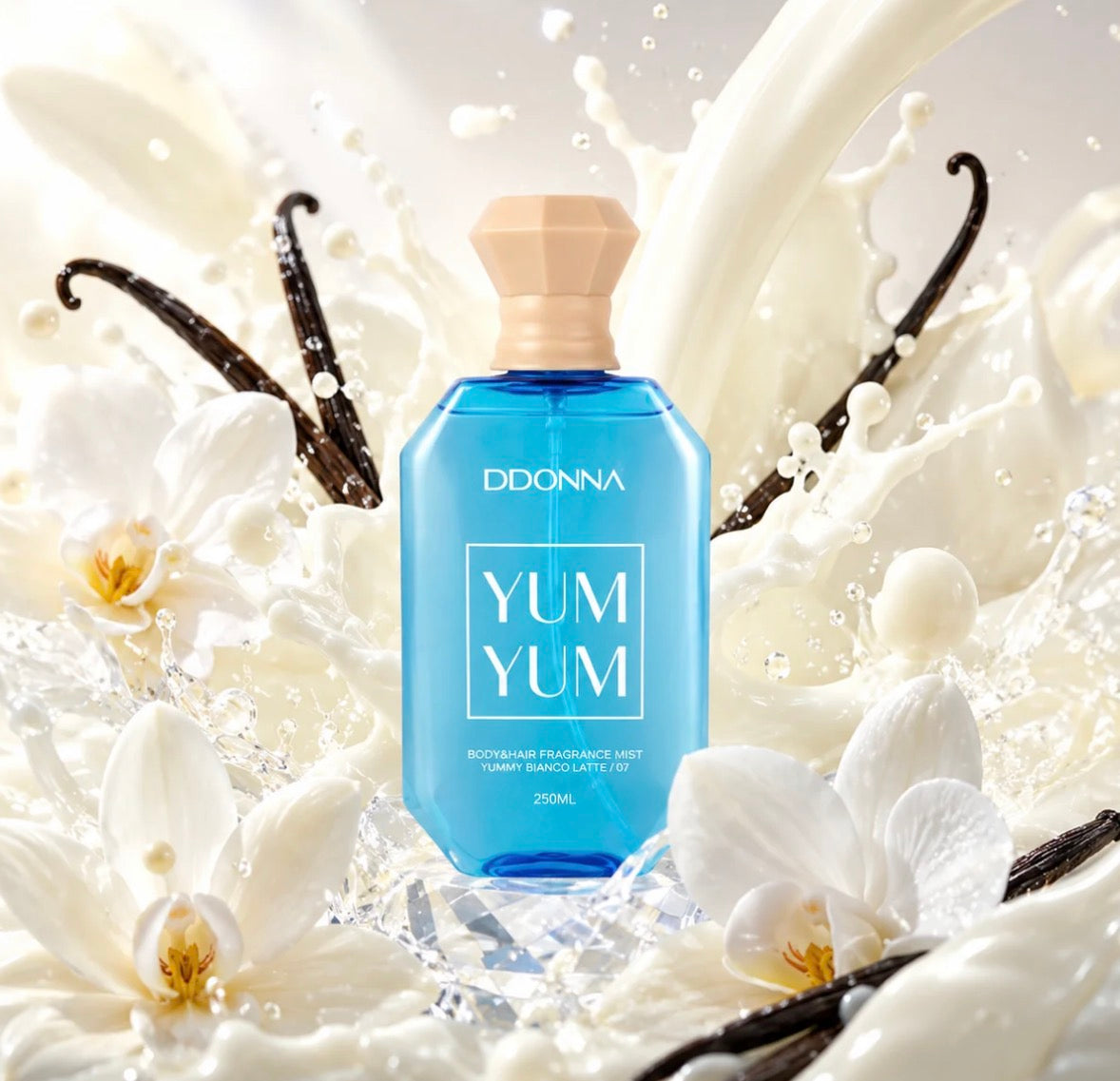 Brume parfumée corps et cheveux vanille caramel
