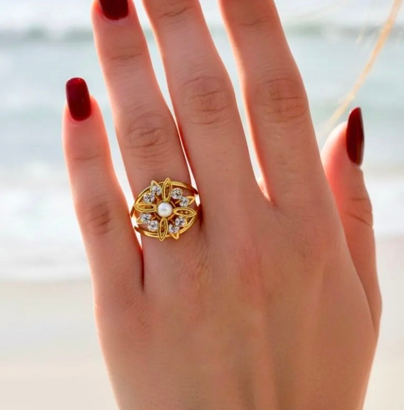 Bague rotative perle