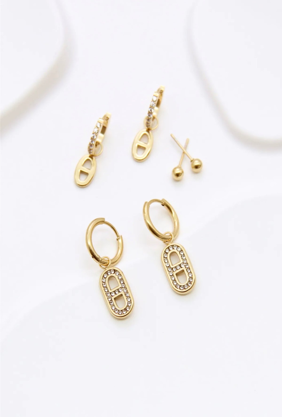 Lot boucles d’oreilles Rosy