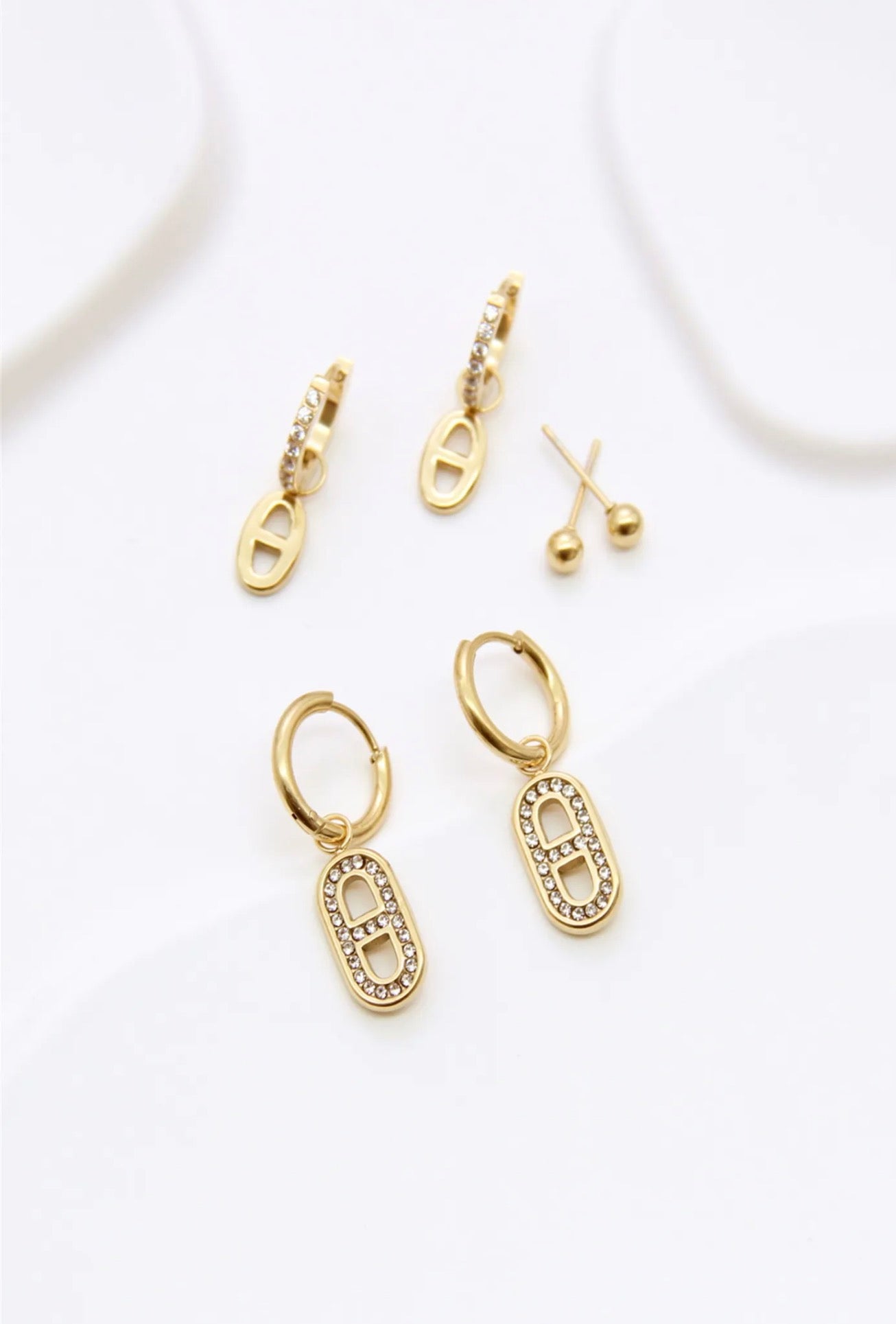 Lot boucles d’oreilles Rosy