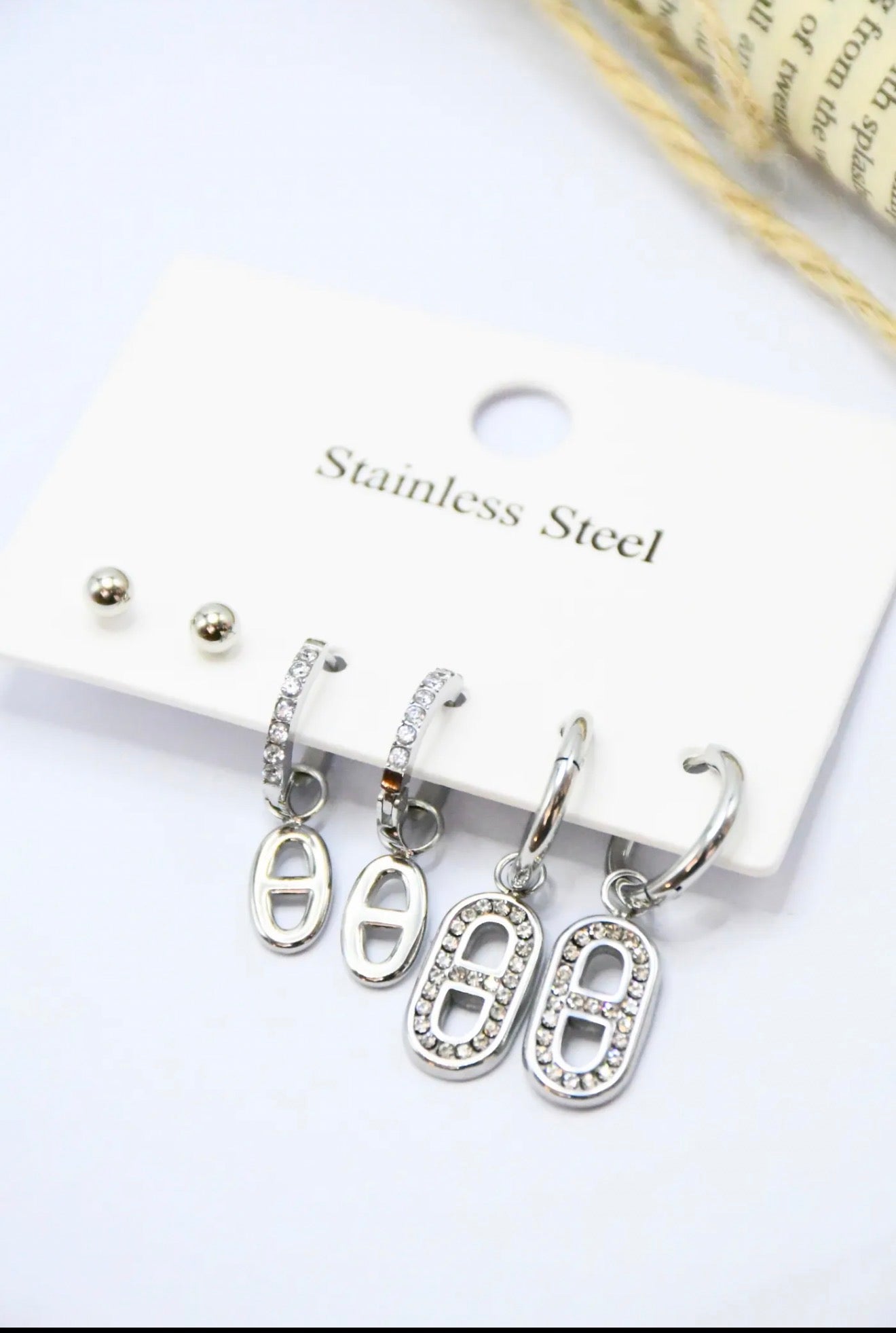 Lot boucles d’oreilles Rosy