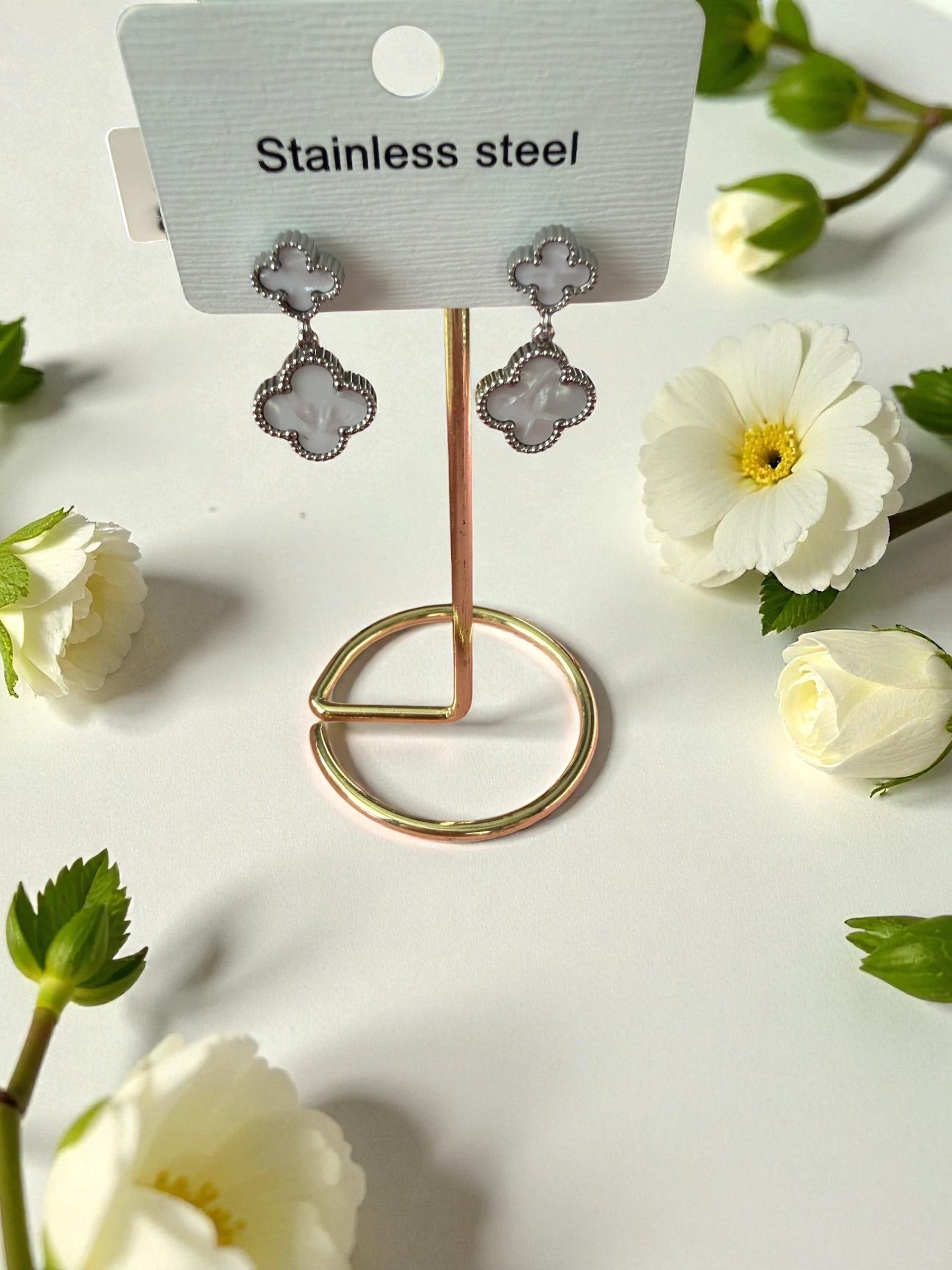 Boucles d’oreilles Nacima argentées